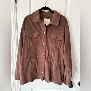 Thread & Supply Chocolate Corduroy Utility Jacket